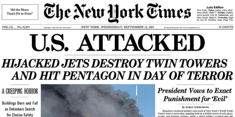 ‘AMERICA’S DARKEST DAY’: See newspaper headlines from around the world after 9/11