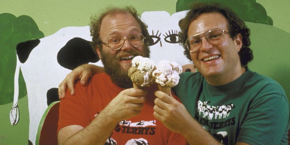 Here’s how Ben & Jerry’s founding duo built an ice cream empire from an old gas station