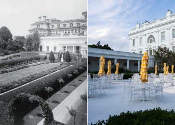 Donald Trump redesigned the White House’s Rose Garden. See how the space has changed over the years.