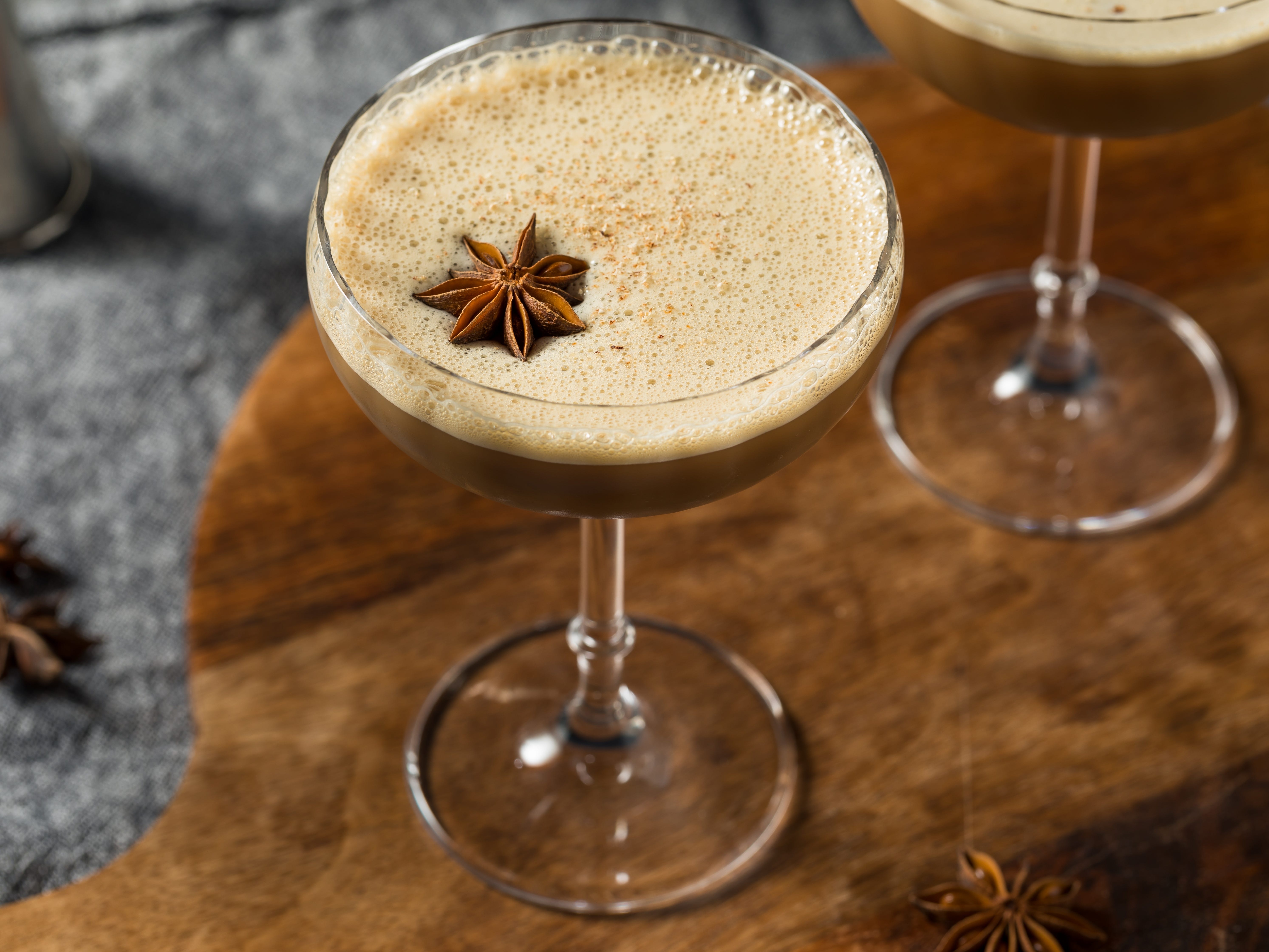 An espresso martini with chai.