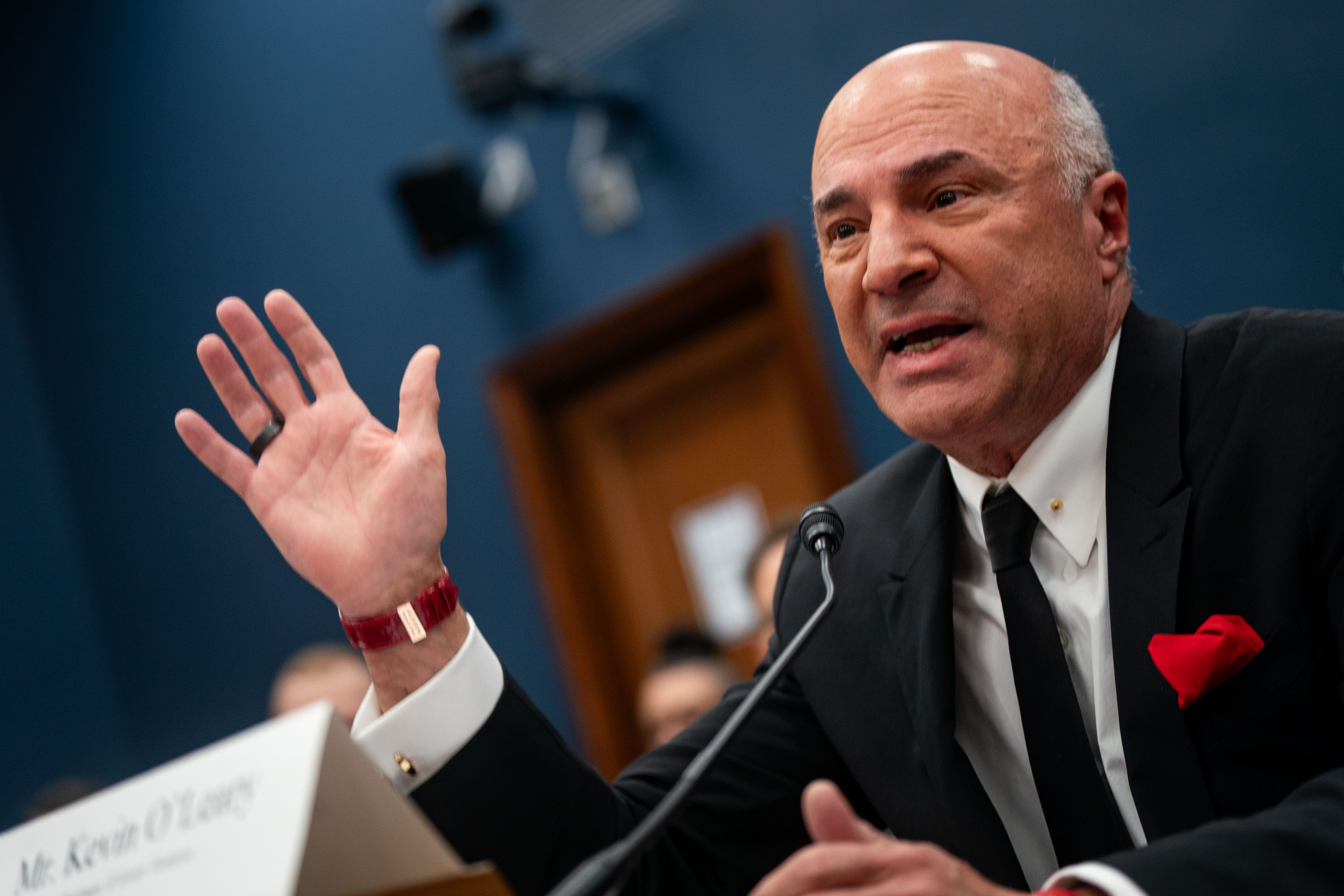 Kevin O'Leary in a suit and tie.