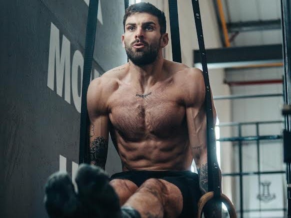 Adam Collard working out.