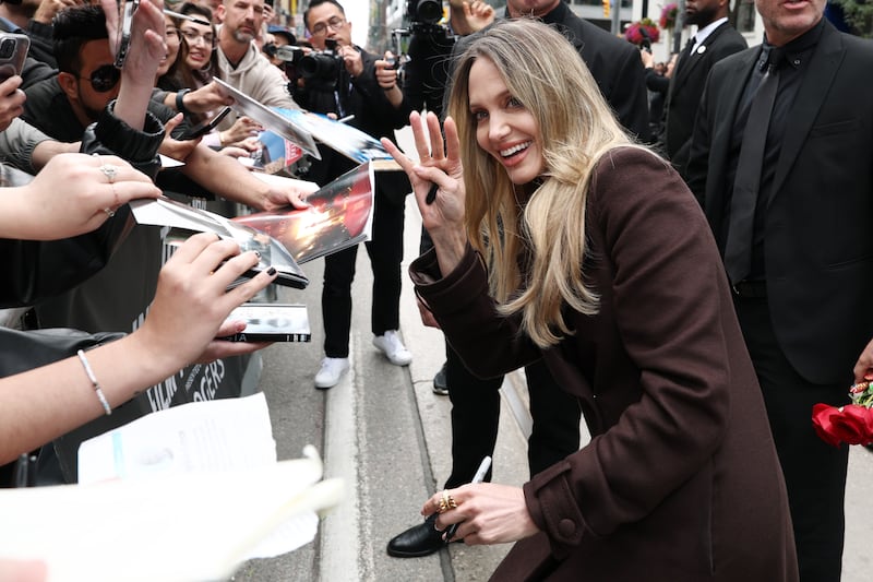 Angelina Jolie attends the premiere of "Couture" during the 2025 Toronto International Film Festival  on September 07, 2025