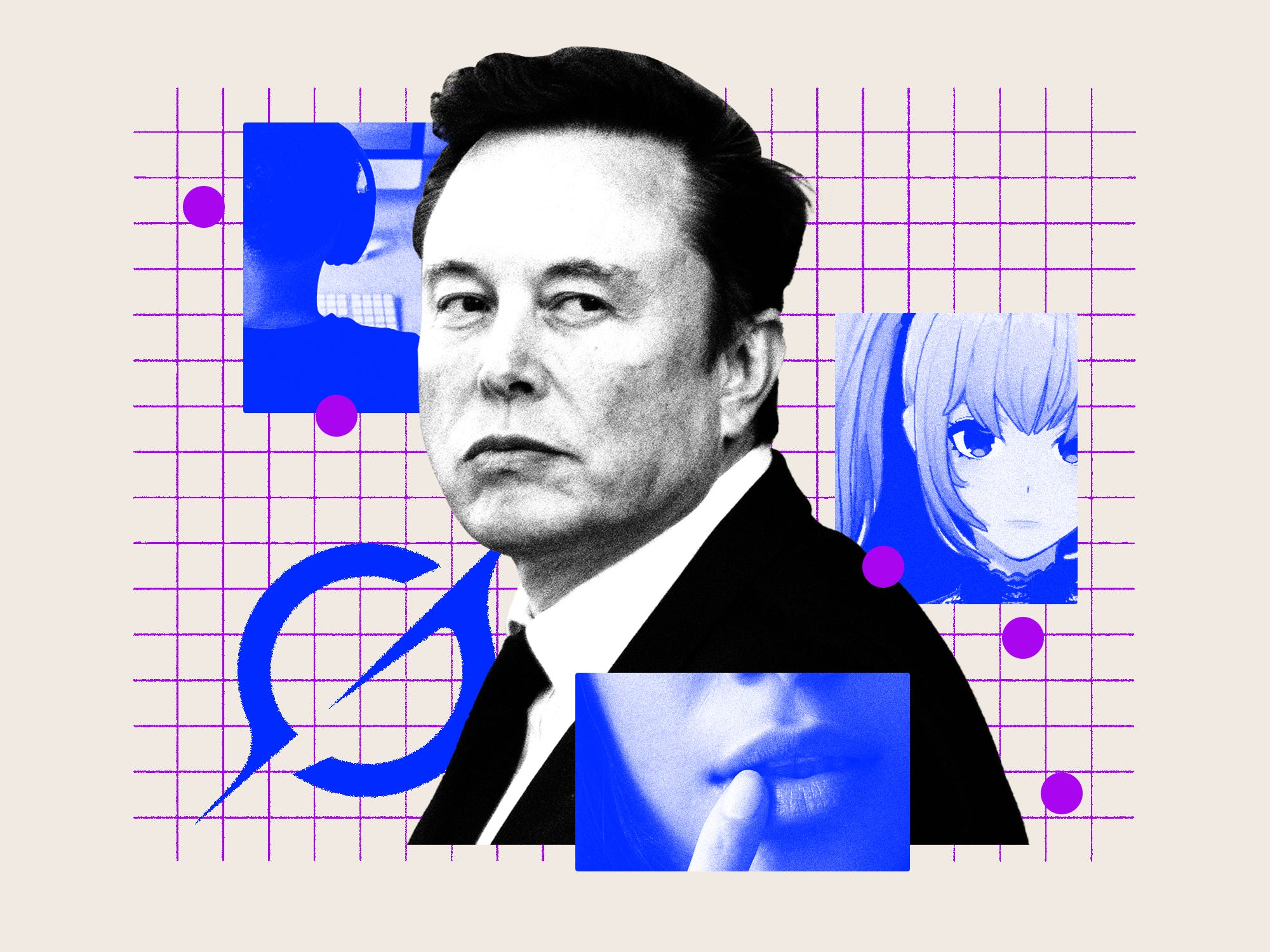 Photo collage of Elon Musk