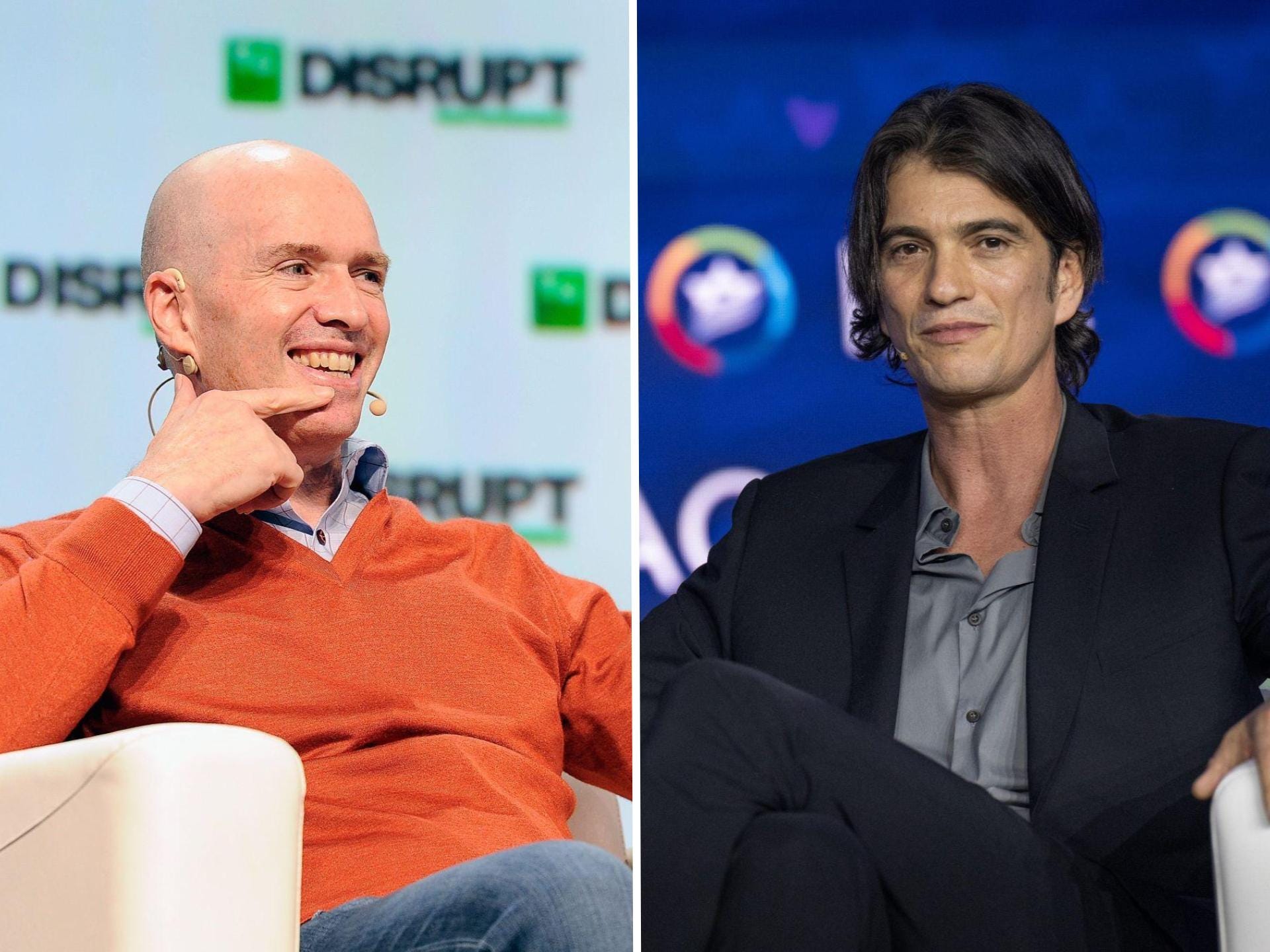 Ben Horowitz and Adam Neumann are pictured.