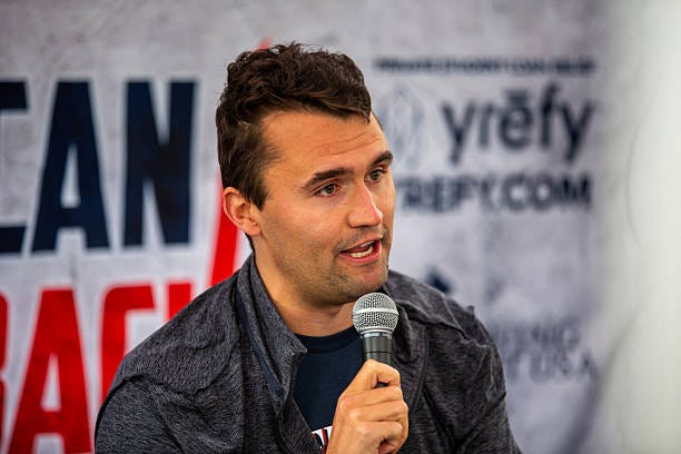 Right-wing activist Charlie Kirk debates with CSUN students during his American Comeback tour stop at CSUN in Northridge, Calif., on March 6, 2025.