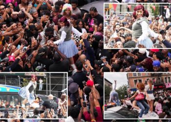Cardi B attracts hundreds to pop up event in NYC