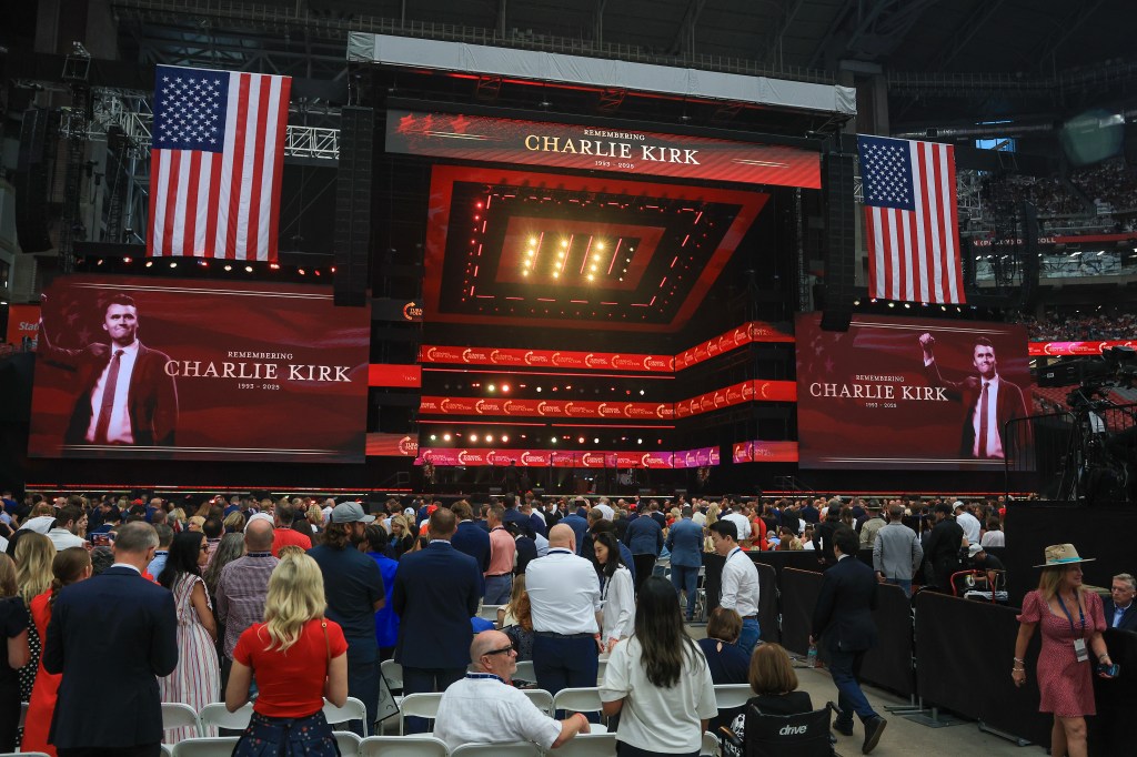 Charlie Kirk Memorial Service Begins; Donald Trump, JD Vance And Other Administration Figures Set To Speak To Arizona Stadium Crowd