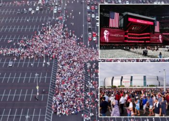 Charlie Kirk funeral hits capacity as 200K people turn out — with President Trump and widow Erika expected to speak