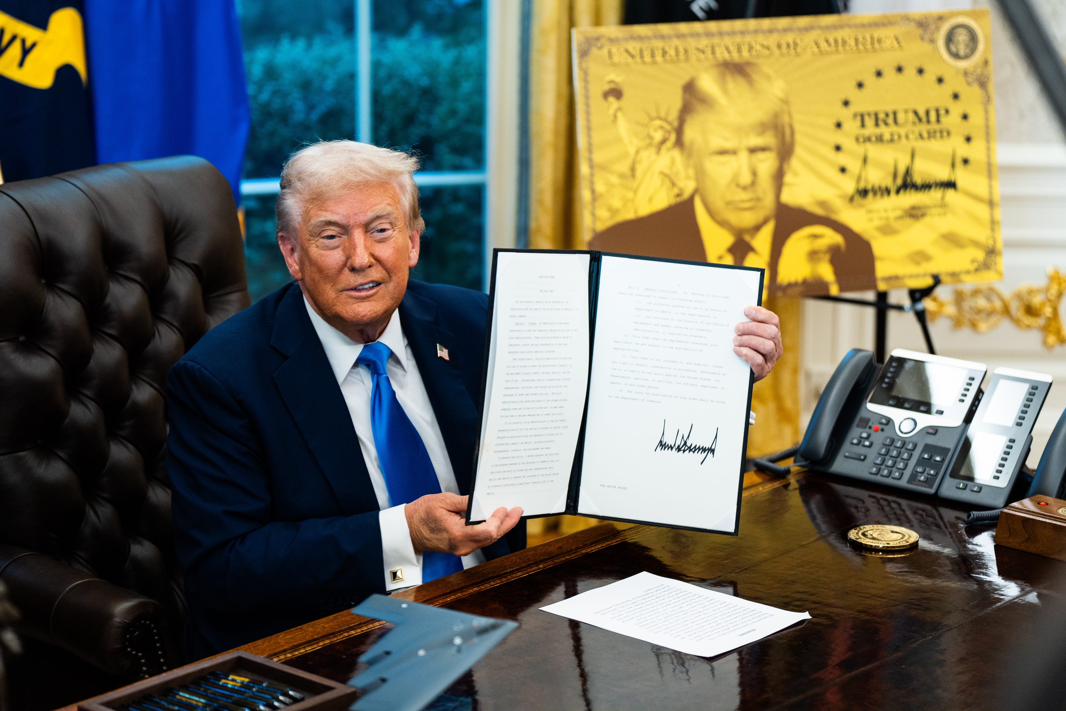 US President Donald Trump signed an executive order that imposed a $100,000 fee on H-1B visas