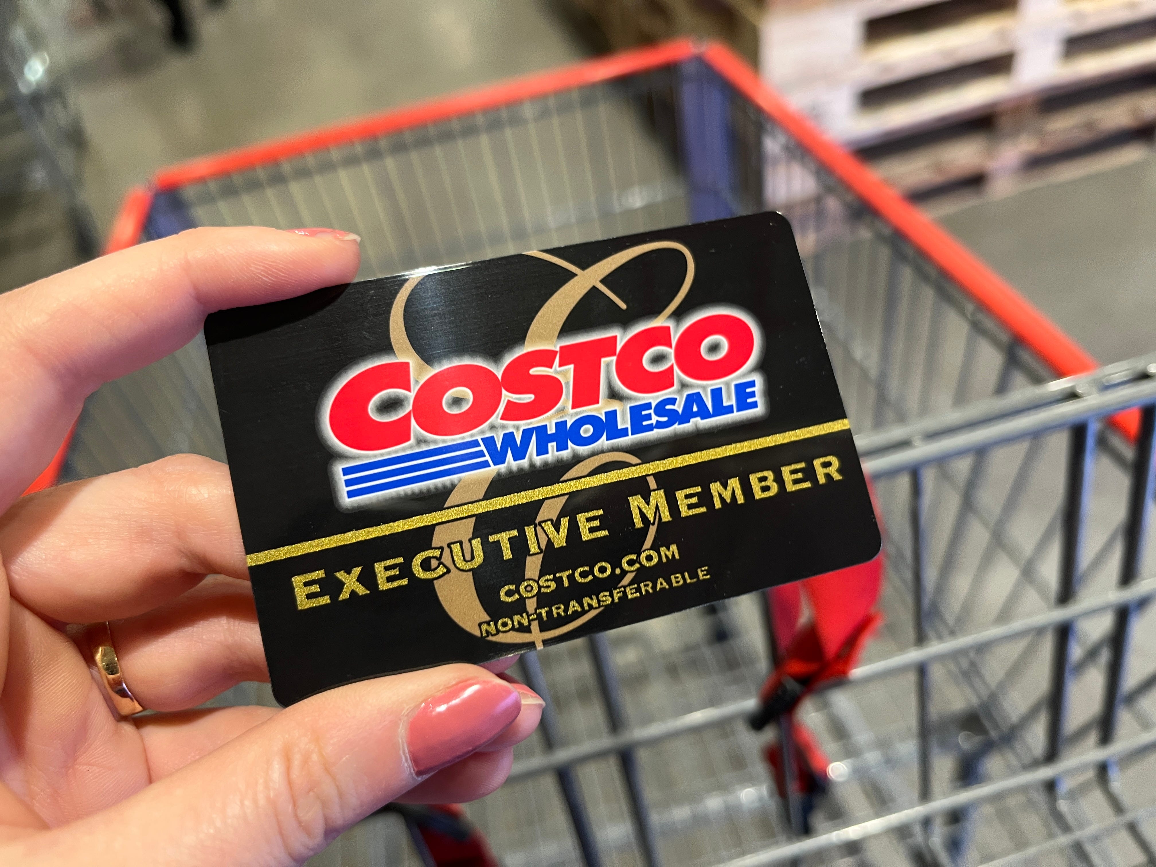 A Costco executive membership card.