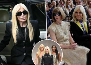 Donatella Versace skips first Versace fashion show at Milan Fashion Week since her ouster, seen hanging with Anna Wintour