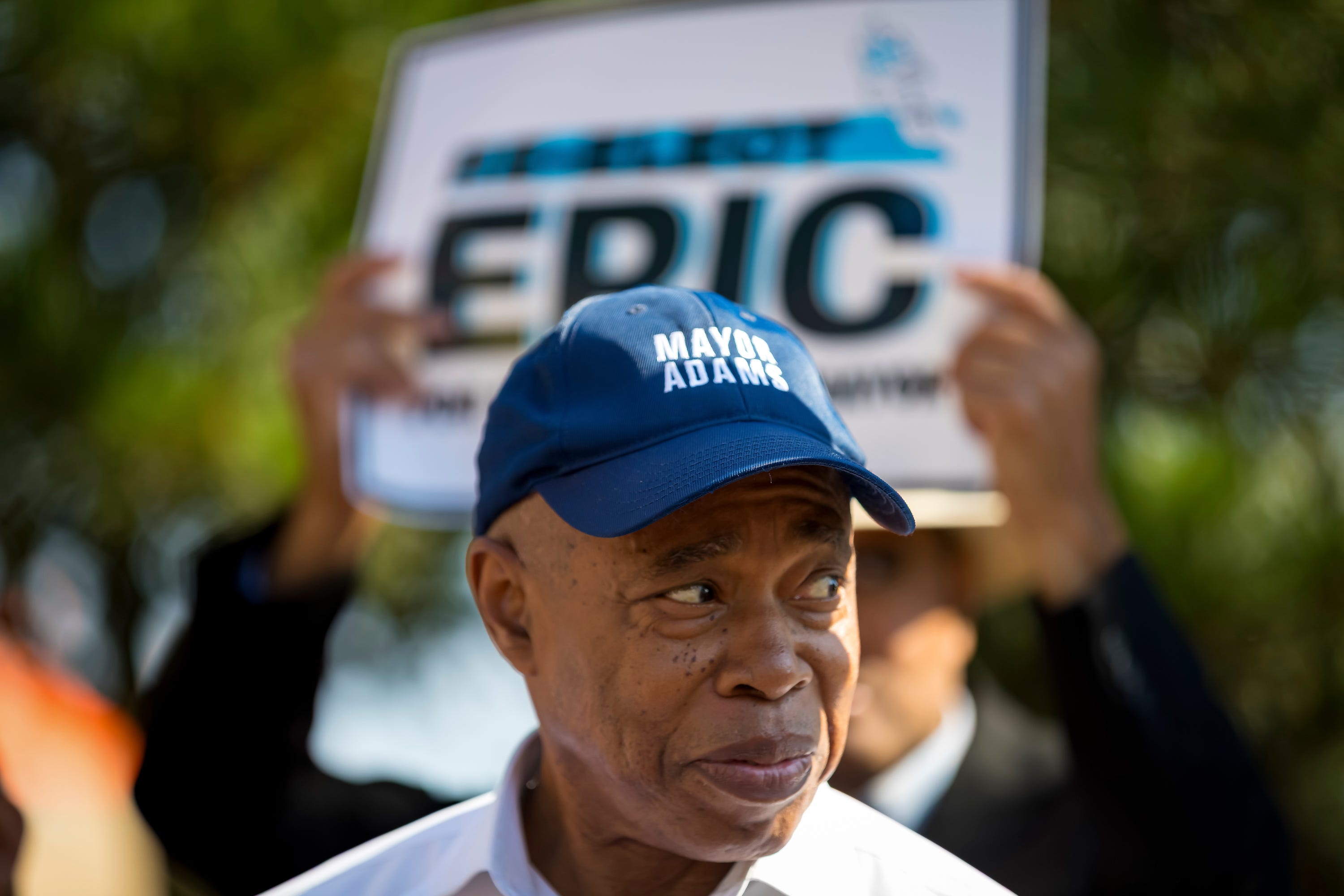 Mayor Eric Adams holds a South Brooklyn Rally for re-election in September 2025.