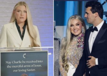 Erika Kirk reveals she wears husband Charlie’s blood-stained pendant that was ripped from his neck as he died