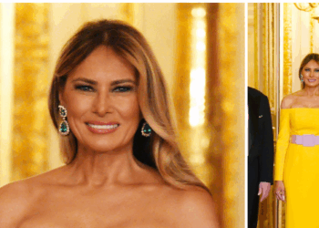 Fashion Notes: Melania Trump Glows in Colorful Carolina Herrera Gown, Emerald Jewels for U.S.-UK State Dinner