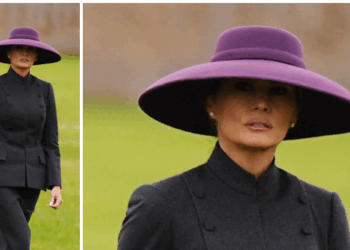 Fashion Notes: Melania Trump Visits British Royals in Striking Dior Haute Couture Suit and Hat