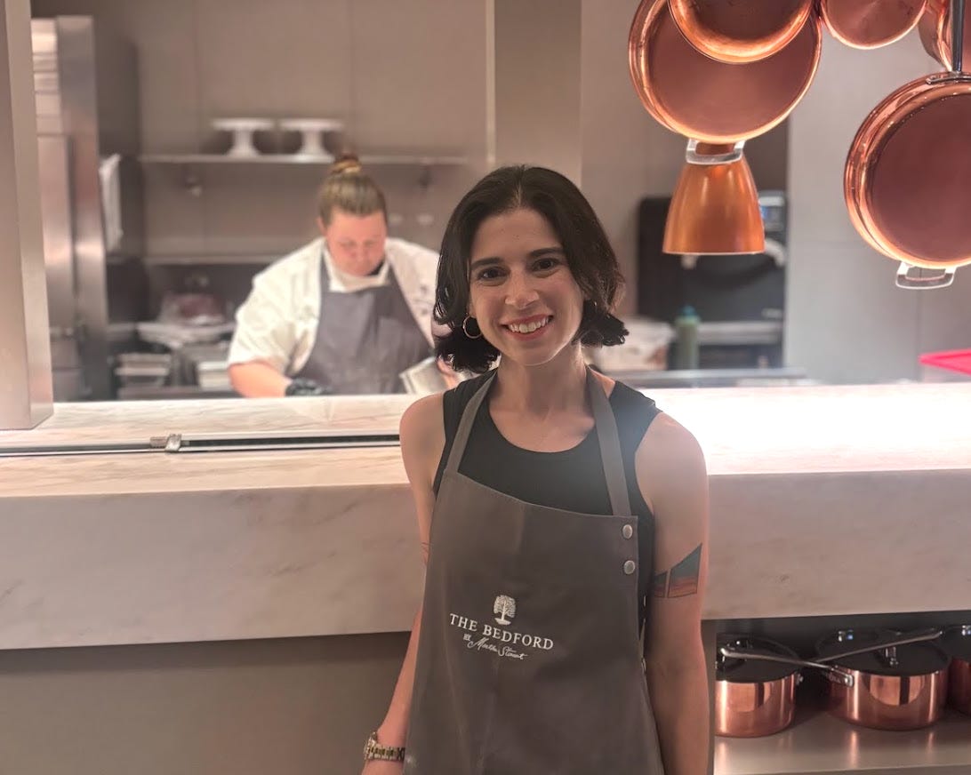 The writer at a pierogi-making class in Las Vegas.