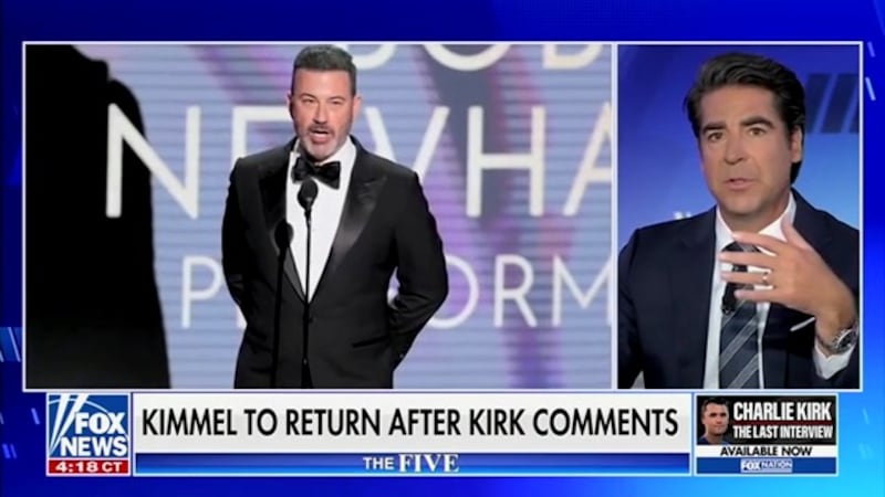 Jesse Watters was skeptical that Kimmel, whose contract at ABC is up next year, will be around long-term in light of challenges in the late-night field.
