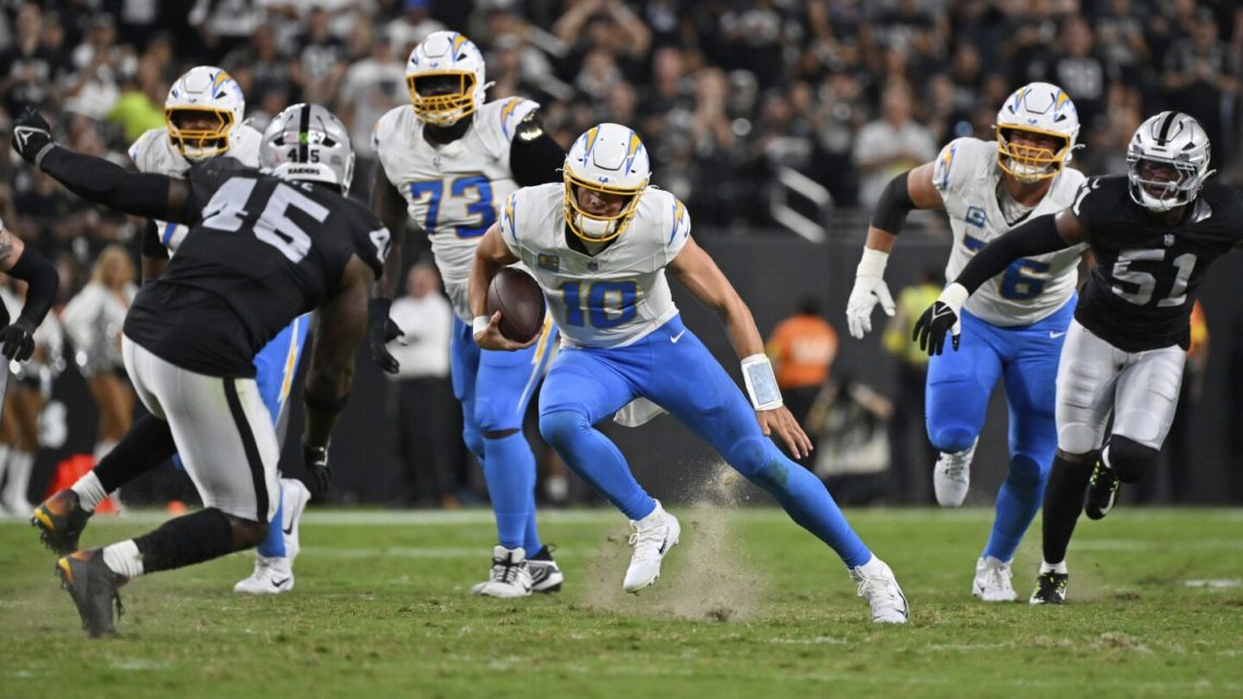 Herbert and strong defense lead Chargers to 20-9 win over Raiders