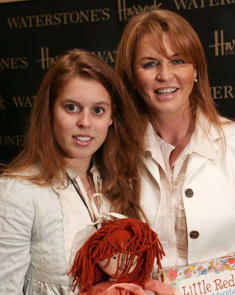 Princess Beatrice and Sarah Ferguson during Sarah Ferguson In-store Signing of Her Children's Book 