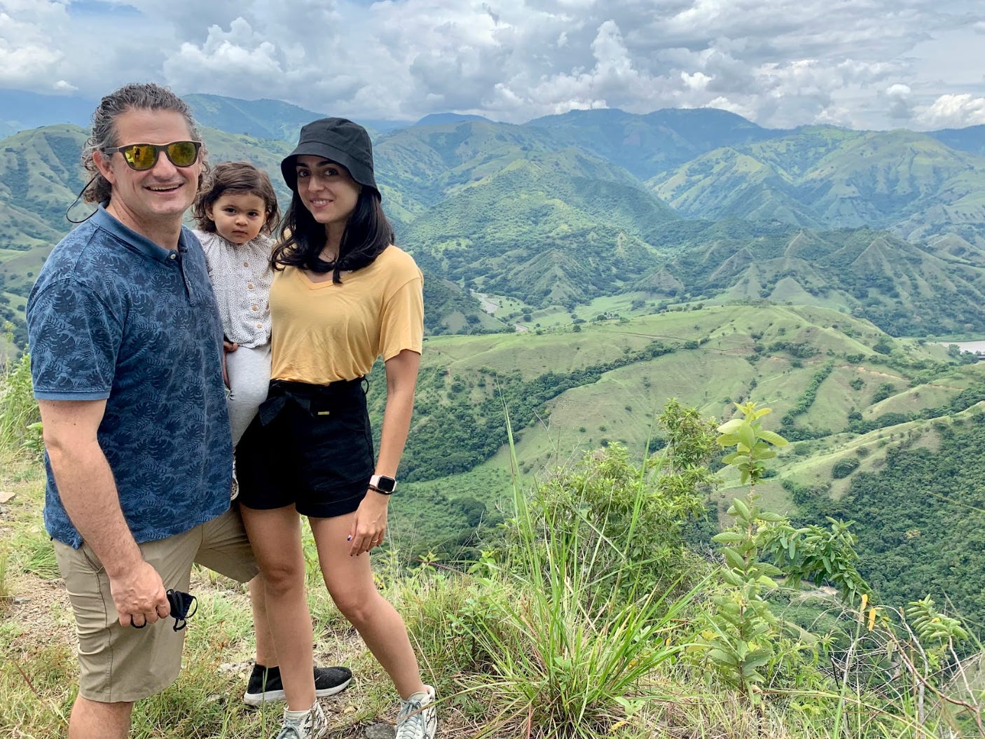 Carey Bentley and her family in colombia