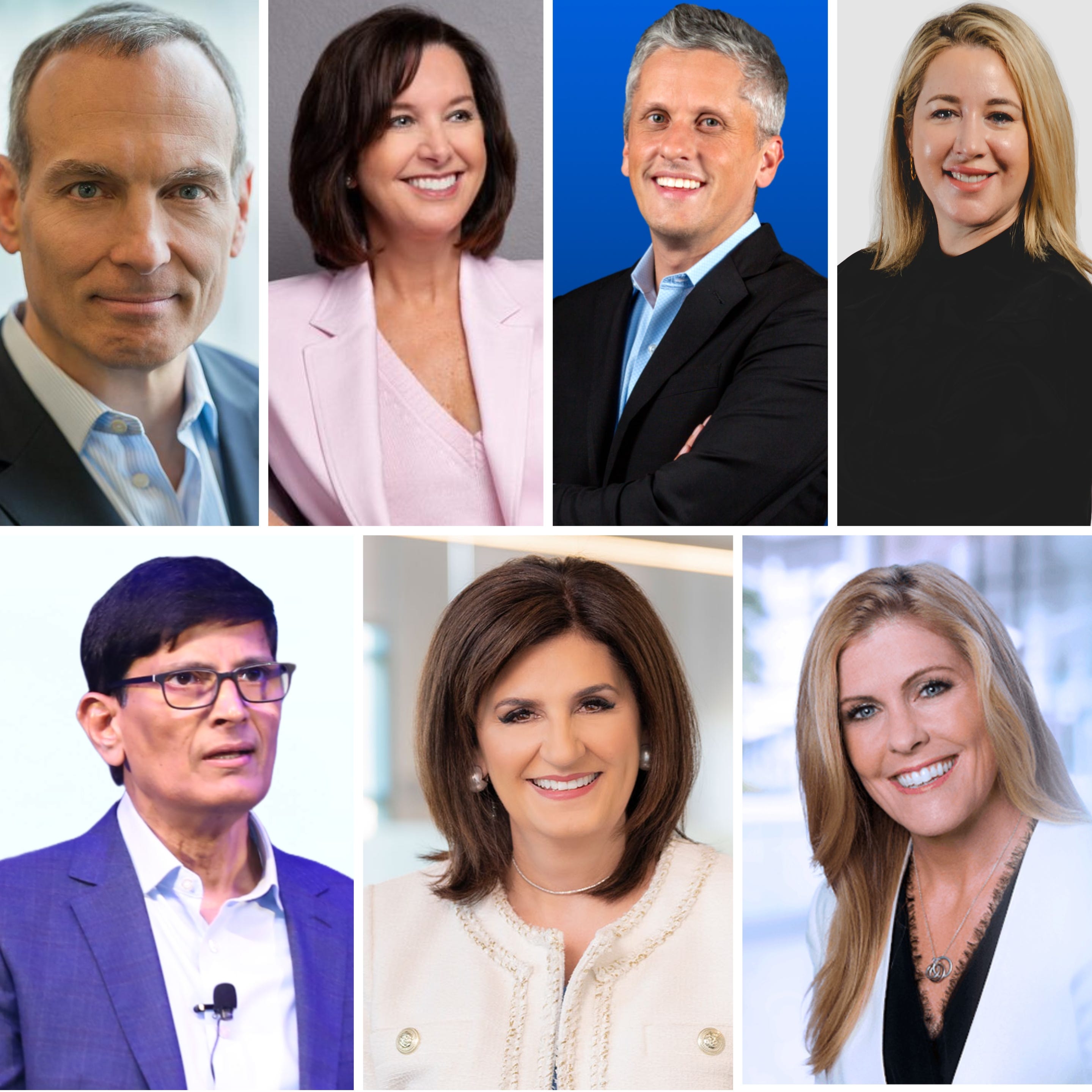 side by side executives from Booking Holdings, Walmart, Box, IBM, Cisco, Aon
