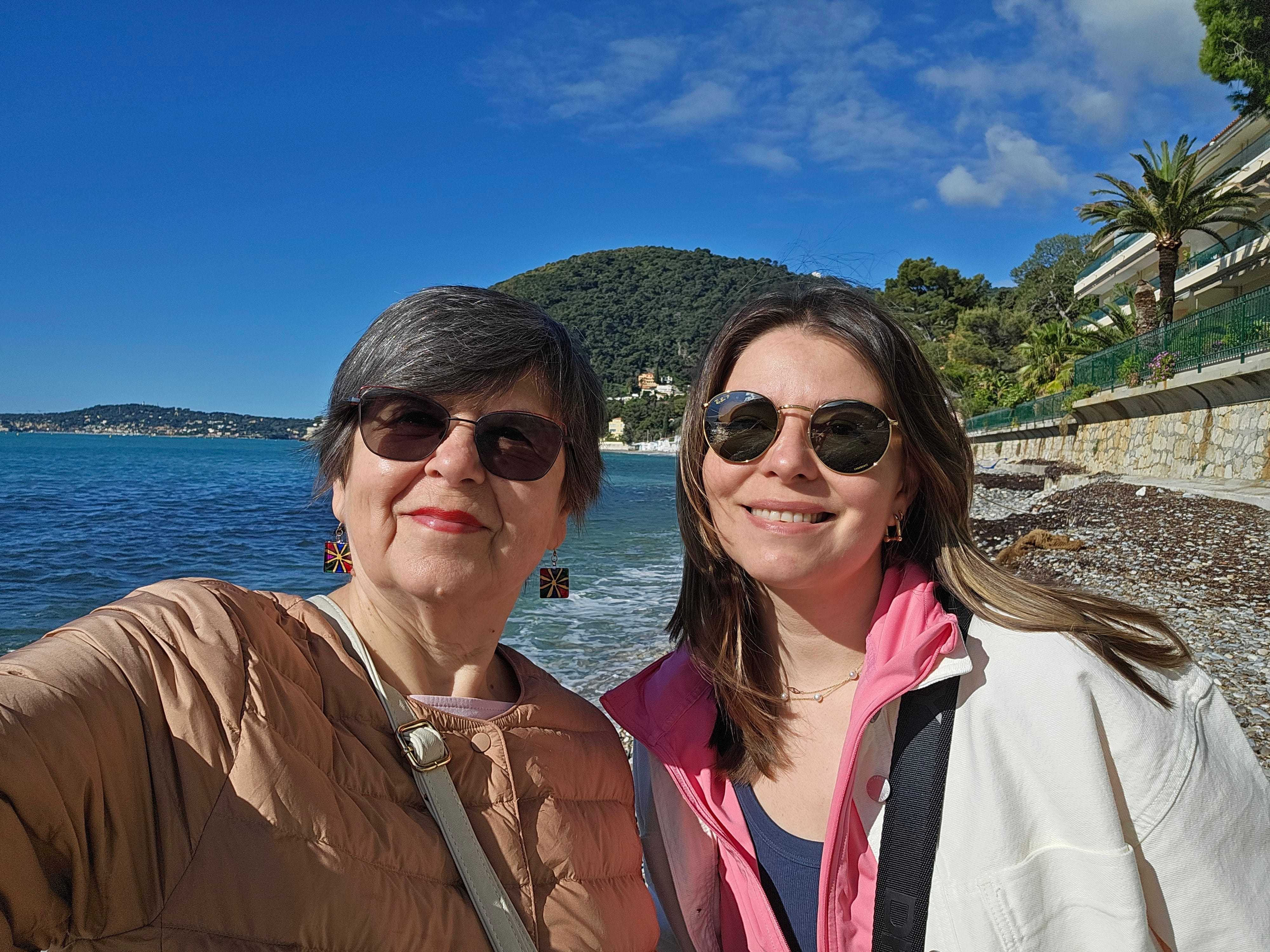 Mom and daughter taking a selfie