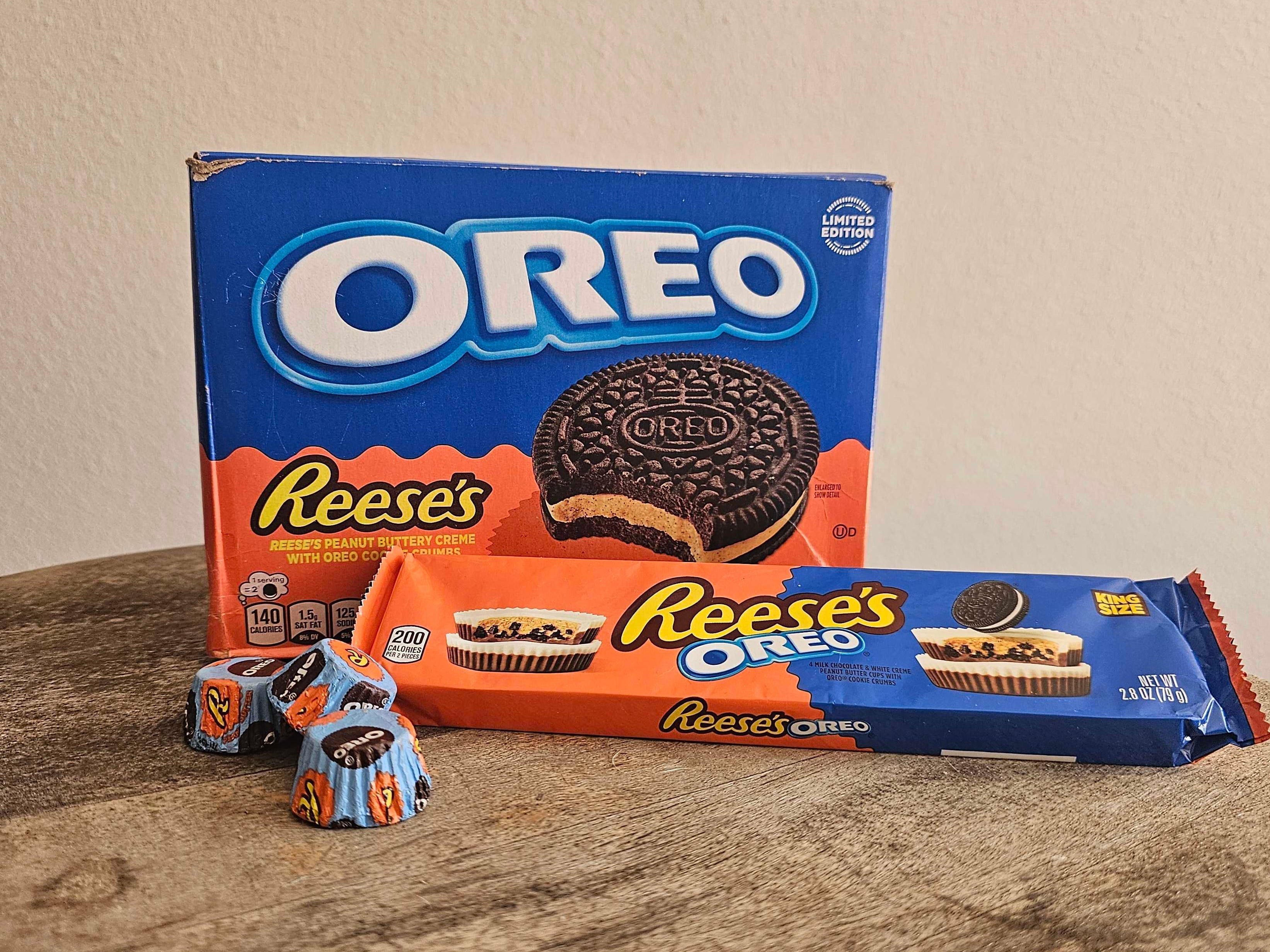 The packaging for the new Reese's-Oreo products