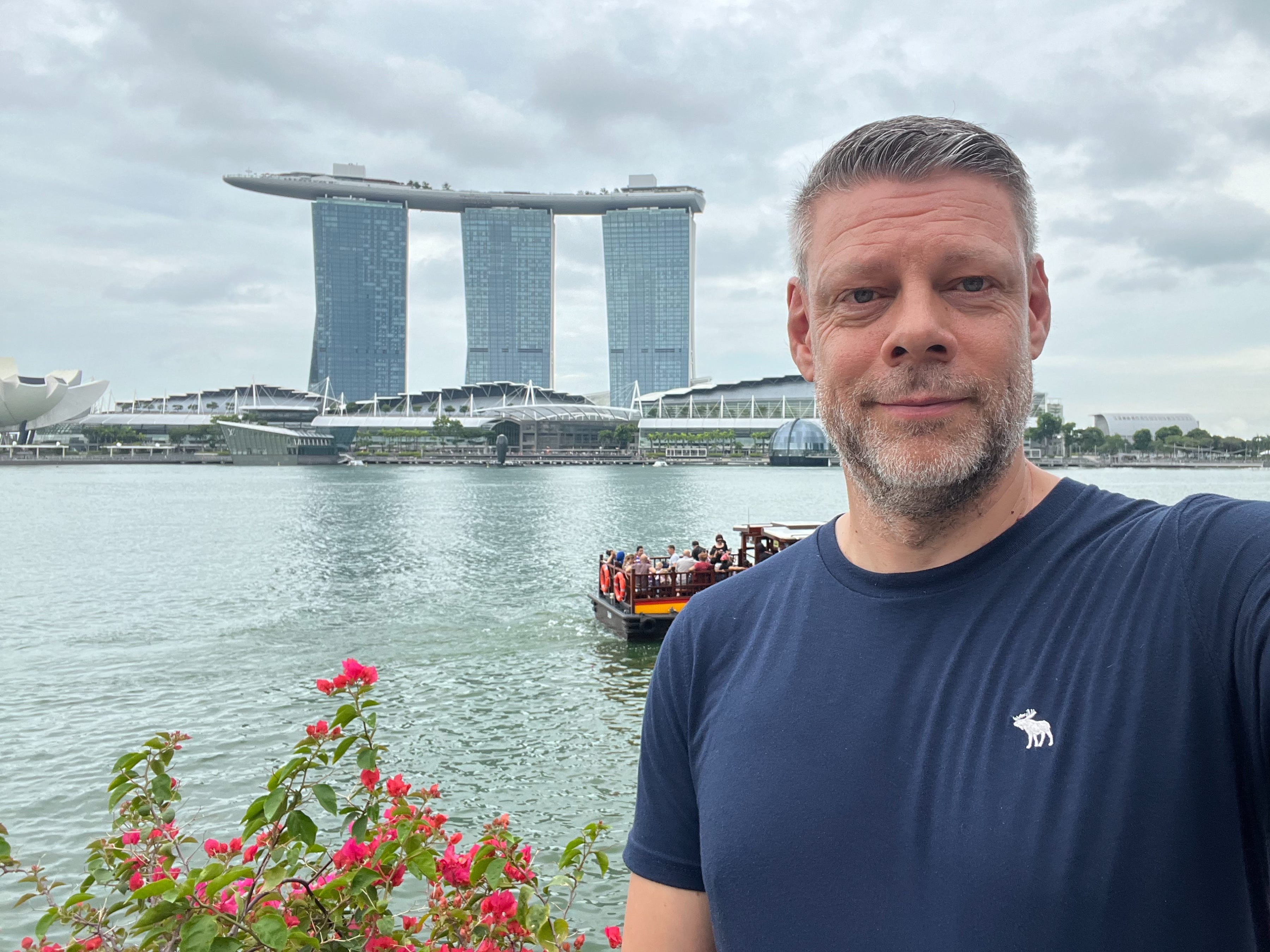 The author taking a selfie in Singapore.