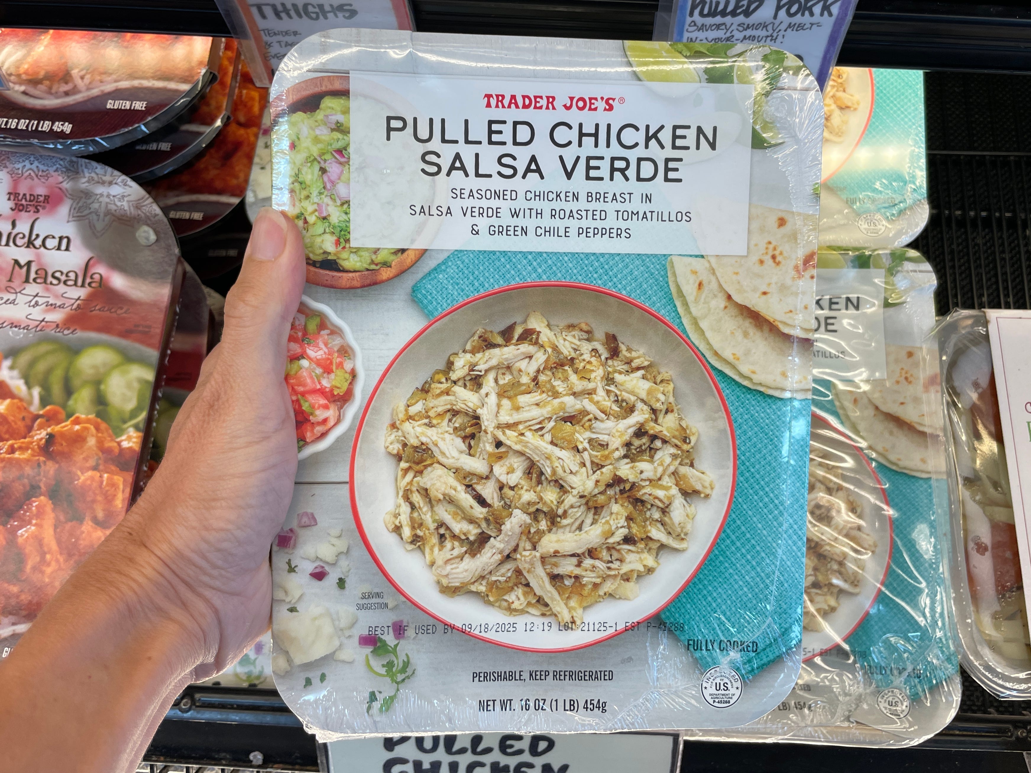 Trader Joe's pulled chicken salsa verde