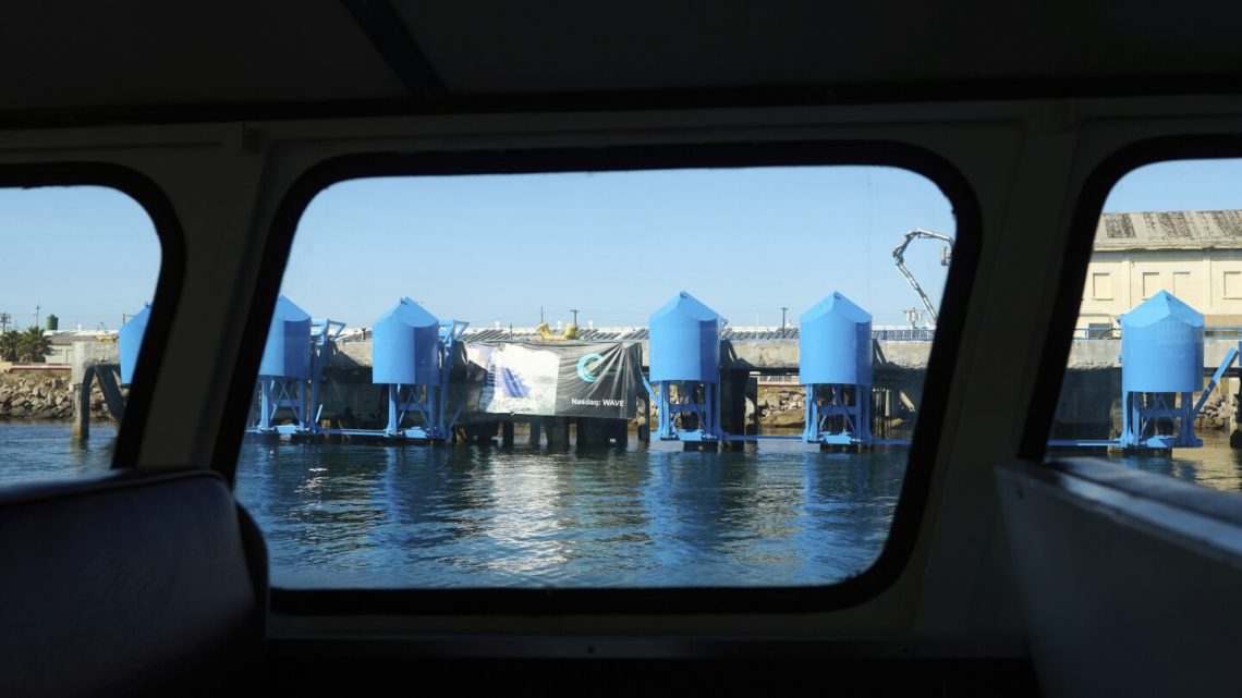 In LA port, bobbing blue floats are turning wave power into clean energy