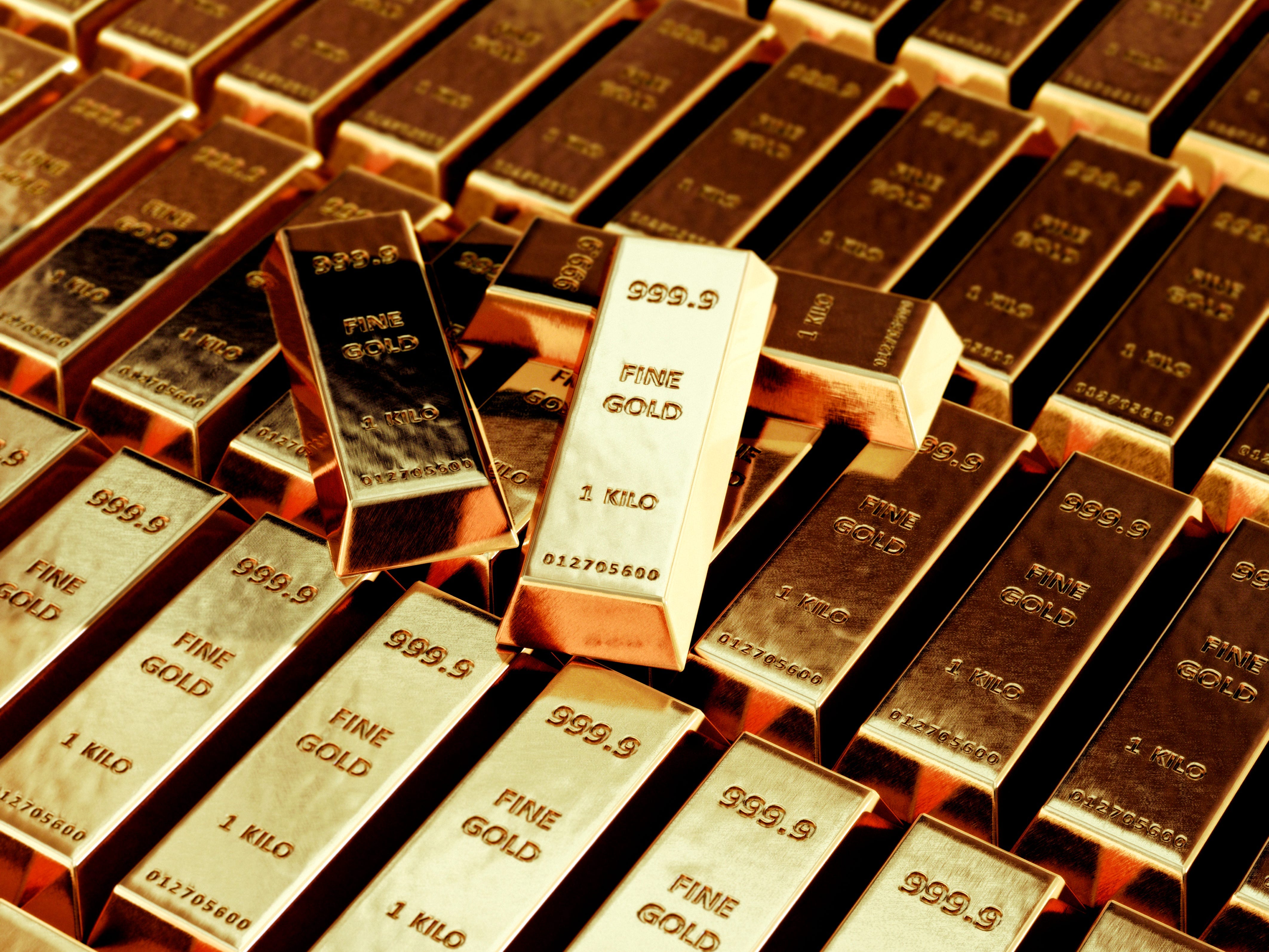 rows of gold bars