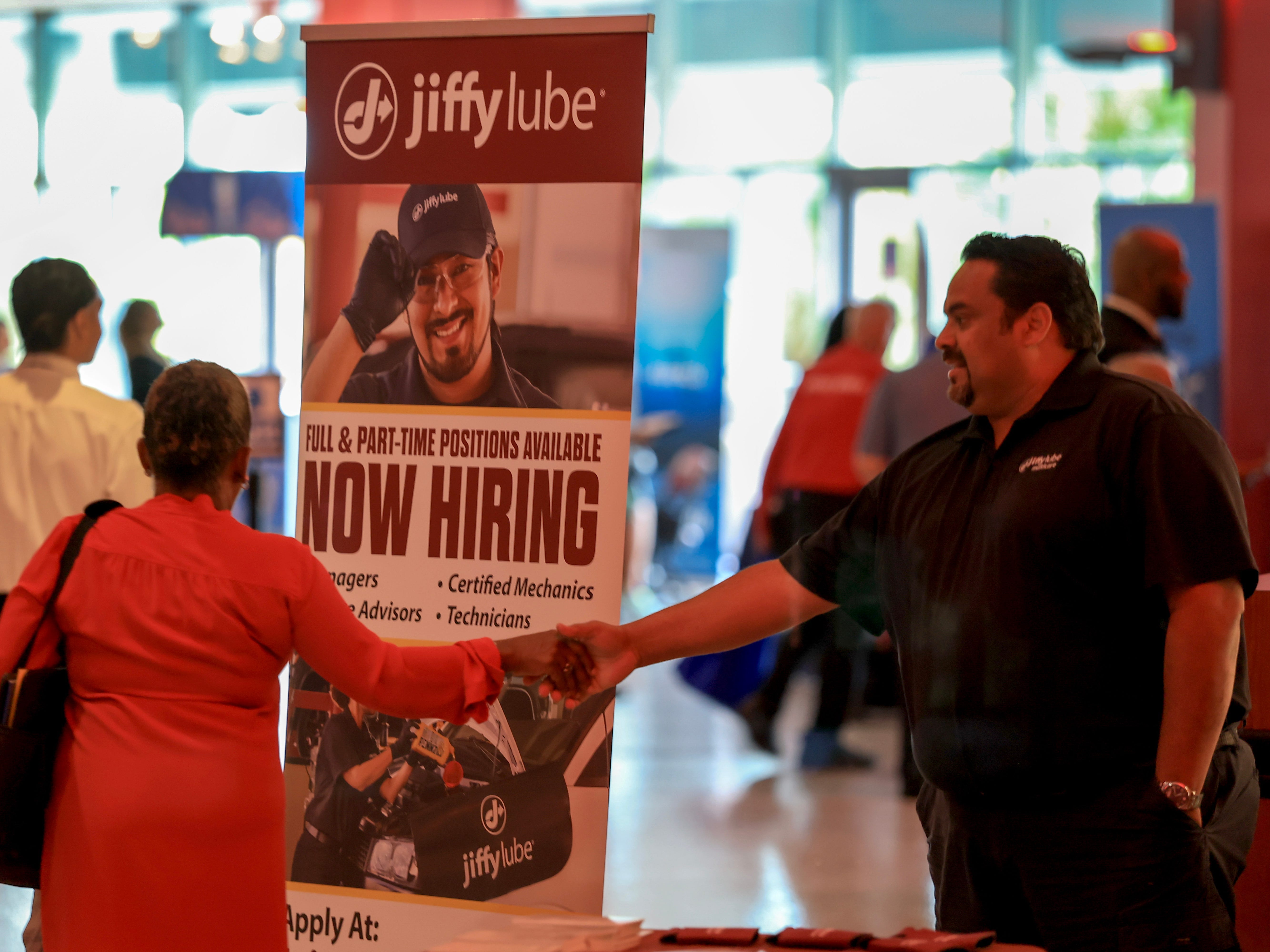 People at a job fair