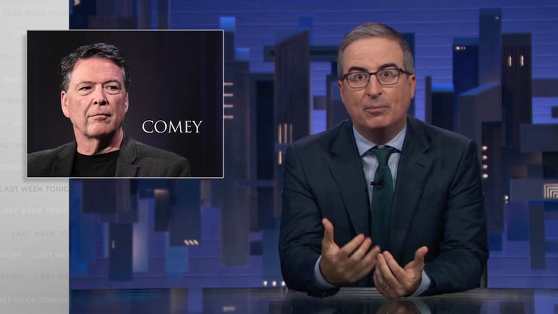 “When you bring a case against the former director of the FBI, you definitely want it to be the maiden voyage of an insurance lawyer,” John Oliver joked.
