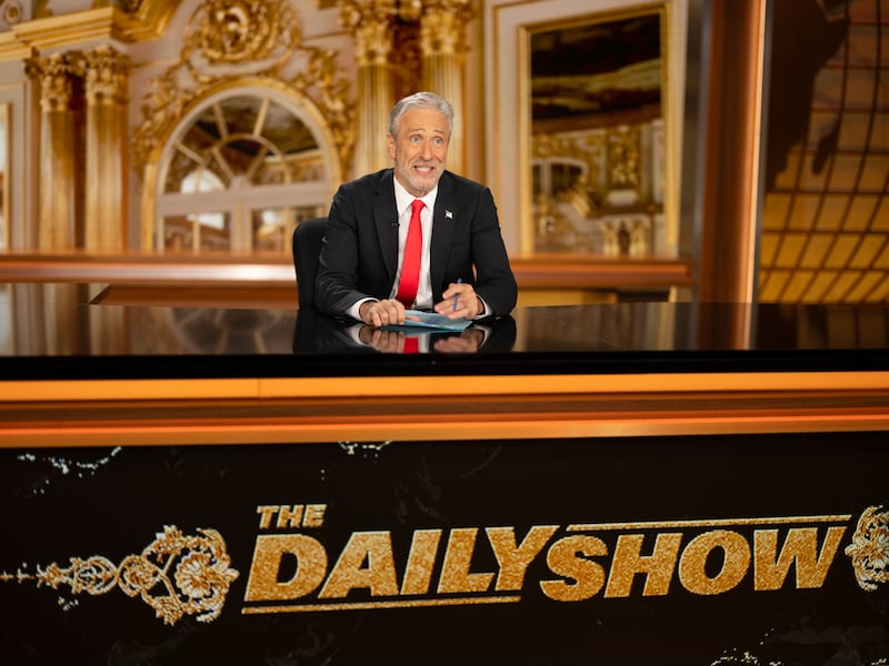 Jon Stewart’s desk.