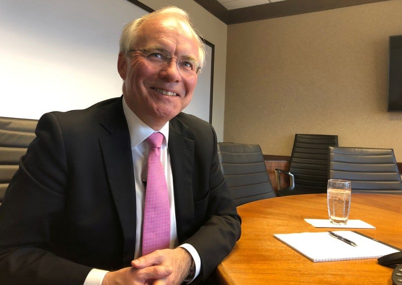 Kroger CEO Rodney McMullen at the supermarket company's headquarters in Cincinnati, Ohio, U.S., June 28, 2018. REUTERS/Lisa Baertlein