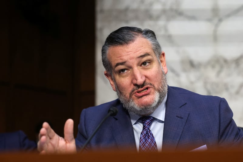 U.S. Sen. Ted Cruz (R-TX) speaks as Kash Patel, U.S. President Donald Trump's nominee to be director of the FBI, testifies before a Senate Judiciary Committee confirmation hearing on Capitol Hill in Washington, U.S., January 30, 2025.
