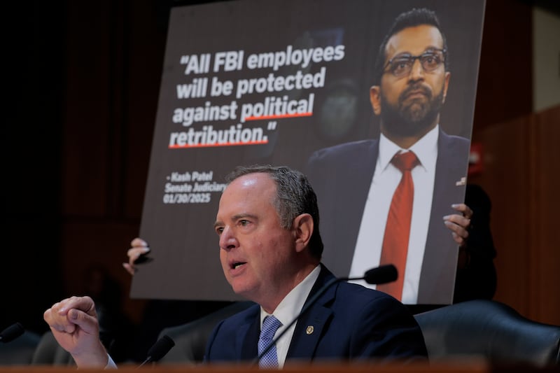 Sen. Adam Schiff questioned FBI Director Kash Patel on a series of topics during the Senate Judiciary Committee hearing on September 16, 2025, but when he hinted  that there was a coverup with Epstein accomplice Ghislaine Maxwell, Patel lost it.