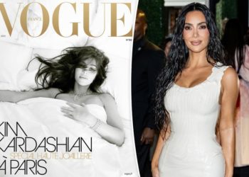 Kim Kardashian wears nothing but diamonds on the cover of French Vogue