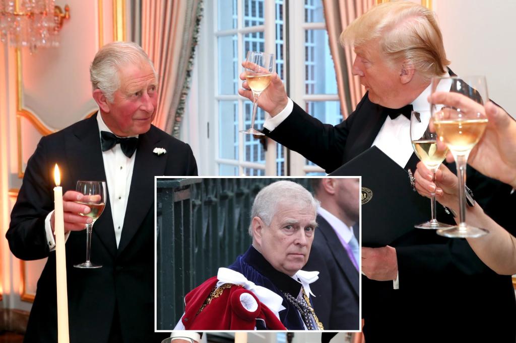 King Charles once again embarrassed by Prince Andrew, who is off Trump dinner guest list