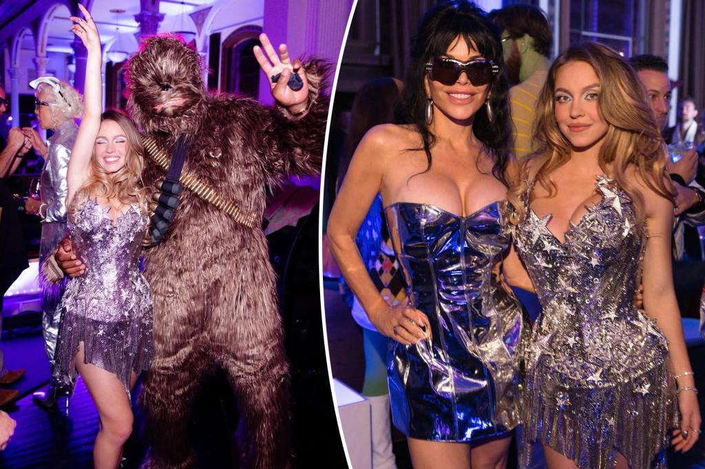 Lauren Sánchez one-ups Sydney Sweeney’s birthday look with her own metallic micro-minidress