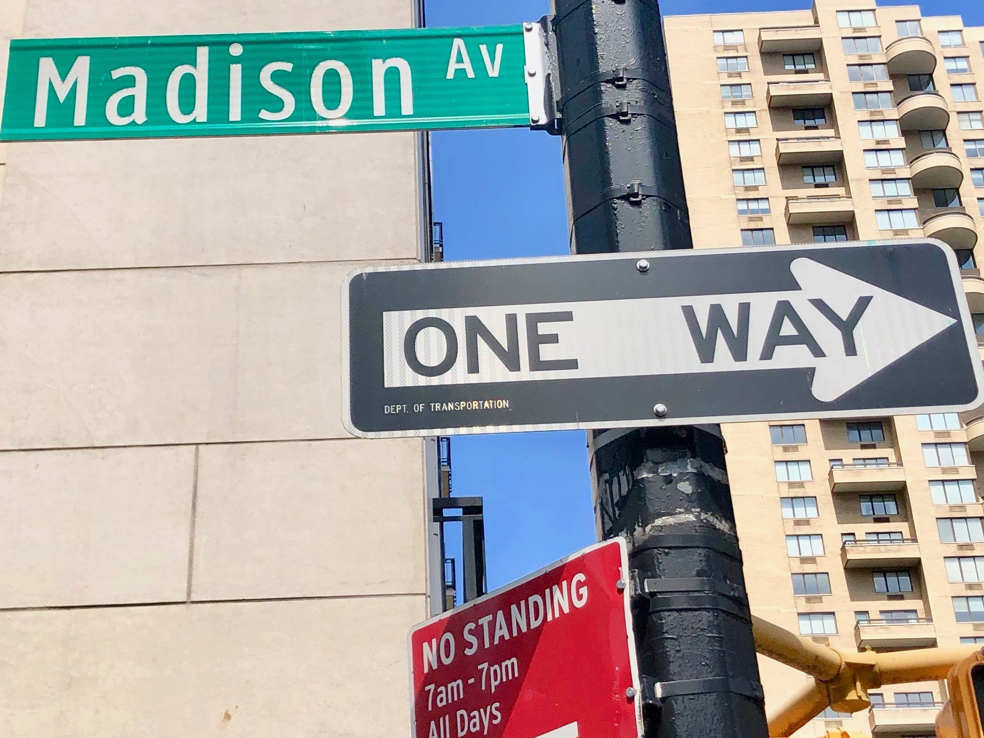 madison avenue street sign