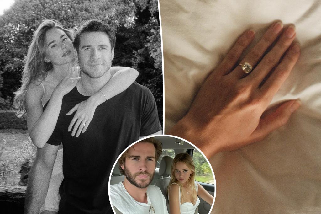 Liam Hemsworth and model Gabriella Brooks confirm engagement with massive diamond ring
