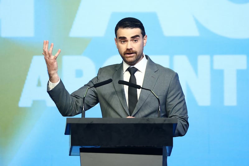 US Right-wing political commentator Ben Shapiro speaks during the CPAC Argentina 2024