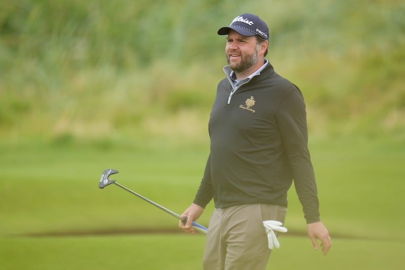 TURNBERRY, SCOTLAND - AUGUST 14: US Vice President JD Vance plays a round of golf at the Trump Turnberry Ailsa Golf Course on August 14, 2025 in Turnberry, United Kingdom. Vice President JD Vance arrived in Scotland on Wednesday, as he and his family continue their UK holiday. The Vances are staying at the privately-owned Carnell Estates, approximately 40 miles south of Glasgow. Since his arrival in the UK last Friday, Vance has met with UK Foreign Secretary David Lammy for bilateral talks in Kent and visited American troops at RAF Fairford, near where he and his family stayed in the Cotswolds. The Scotland leg of the trip comes less than a month after US President Donald Trump vacationed in Scotland. (Photo by Peter Summers/Getty Images)