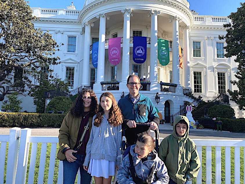 The author with her family in Washington, DC.