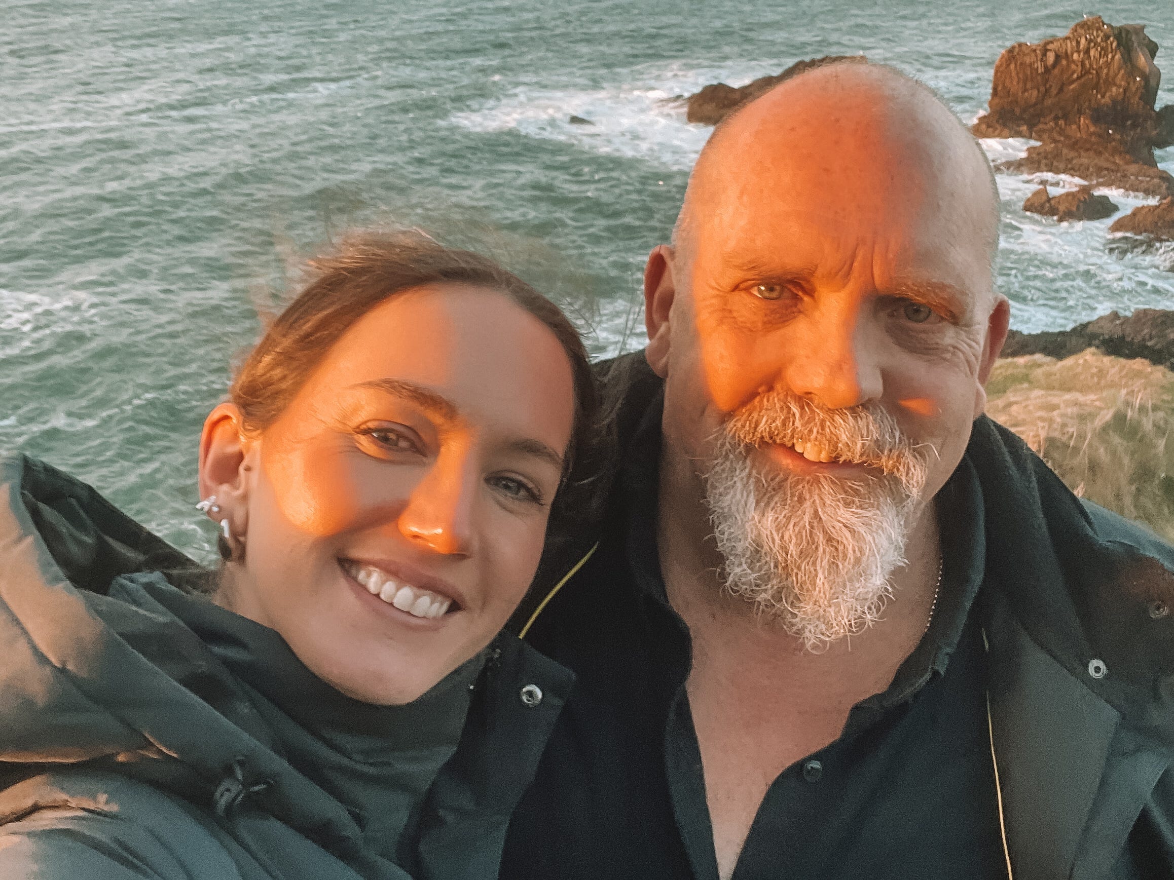 The author and her mother's ex-boyfriend, Charles, in Scotland.