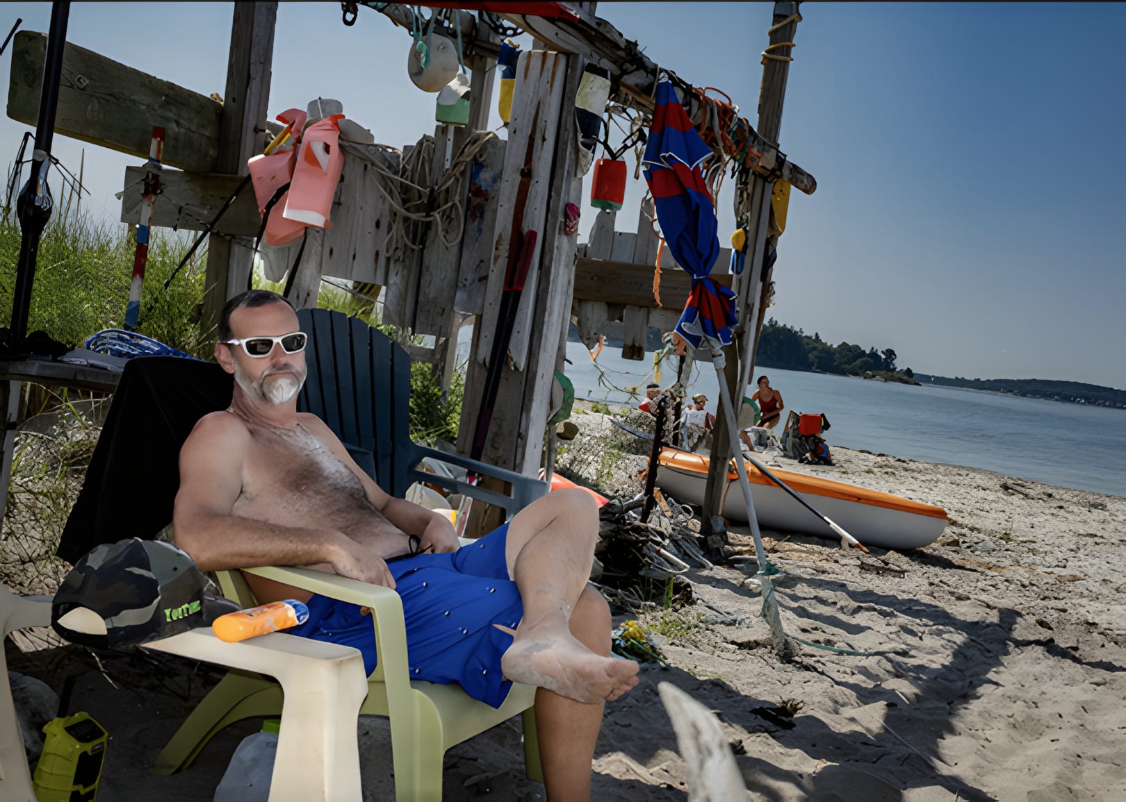 Scott Kern sitting on island