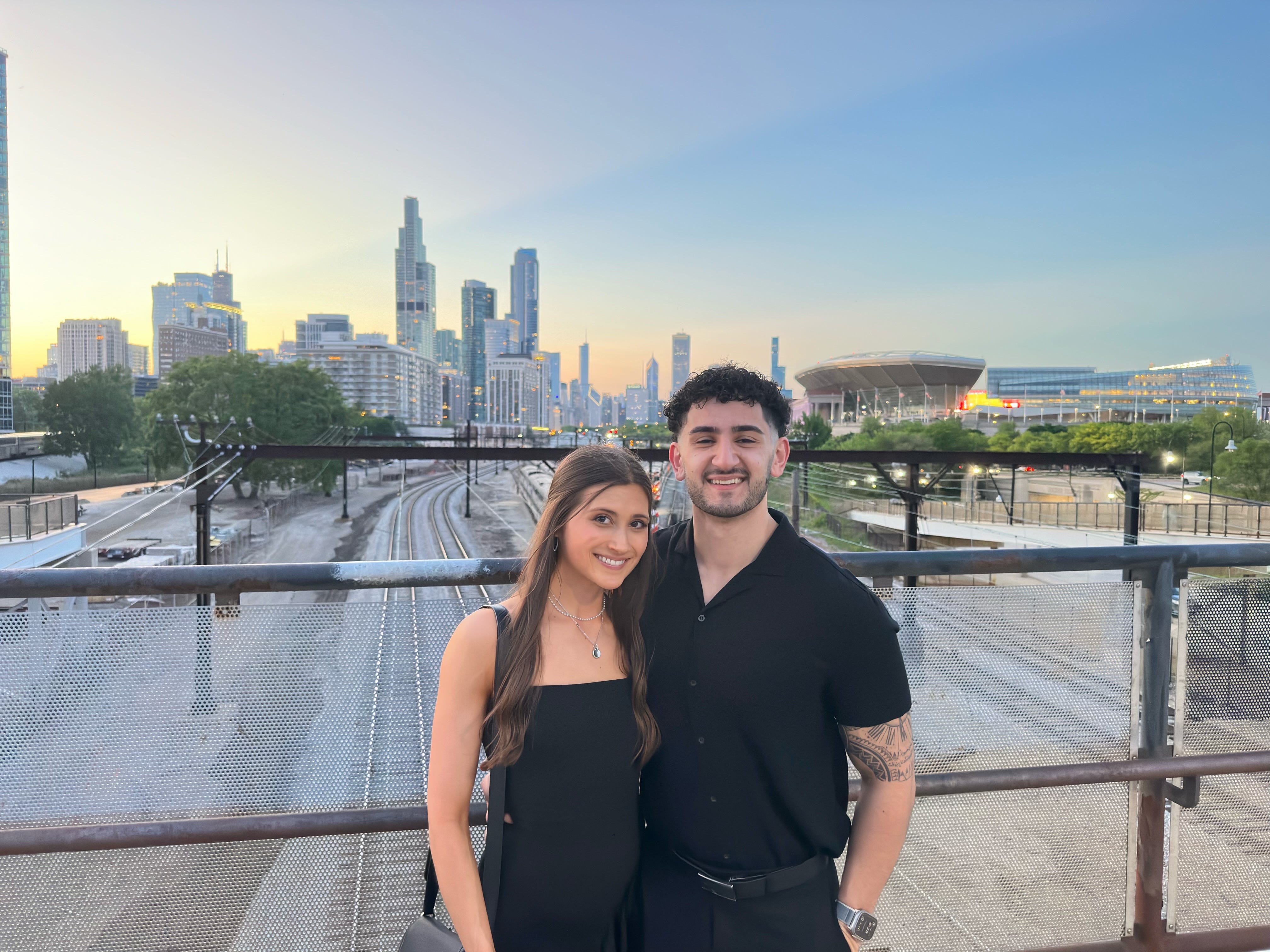 Couple posing for a photo