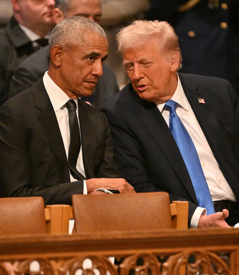 at the Washington National Cathedral in Washington, DC, on January 9, 2025. (Photo by ROBERTO SCHMIDT / AFP) (Photo by ROBERTO SCHMIDT/AFP via Getty Images)